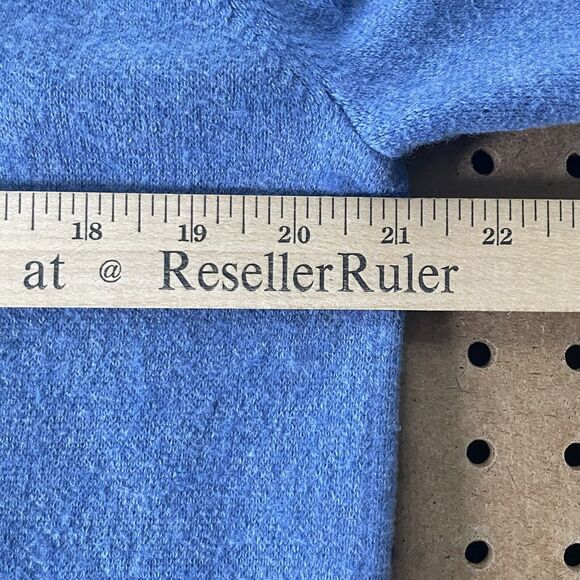 Peter Millar Crown Carmel CC 1/4 Zip Pullover Flannel Wool Blend Blue Large Men - Picture 7 of 9